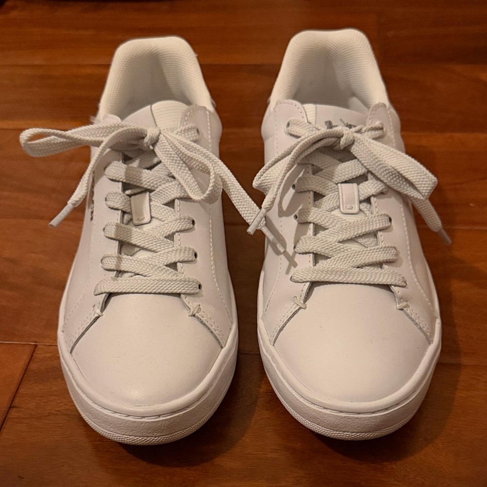 Coach Classic White Lace-Up Sneakers - Picture 2 of 5